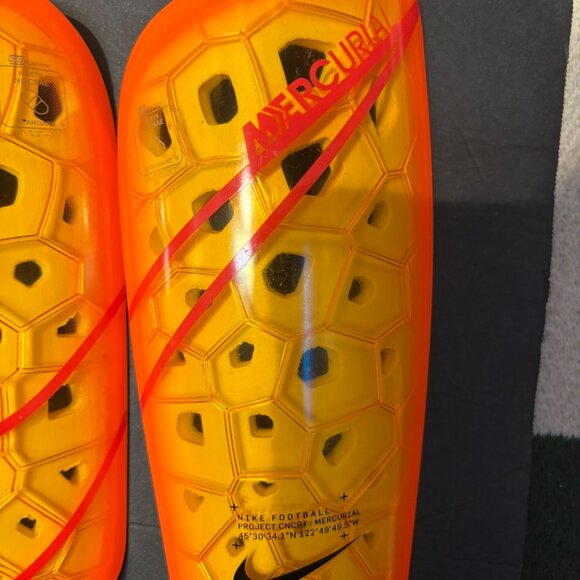 Nike Orange Foam Shin Guards w/ Shin Sleeve – Breathable & Sturdy - Picture 4 of 6